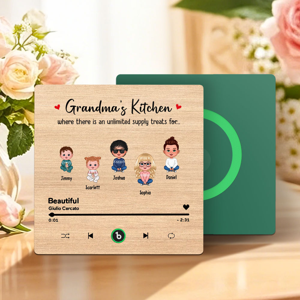 Custom Music Fridge Magnet Mother's Day Music Wall Photo Sticker That Plays Music Without Cell Phone Multiple Styles