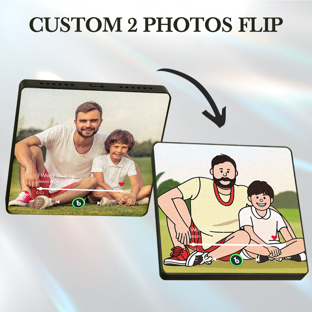 Custom Cartoon Characters Photo Lenticular Music Fridge Magnet Fun Gift - GetPhotoSocksUk