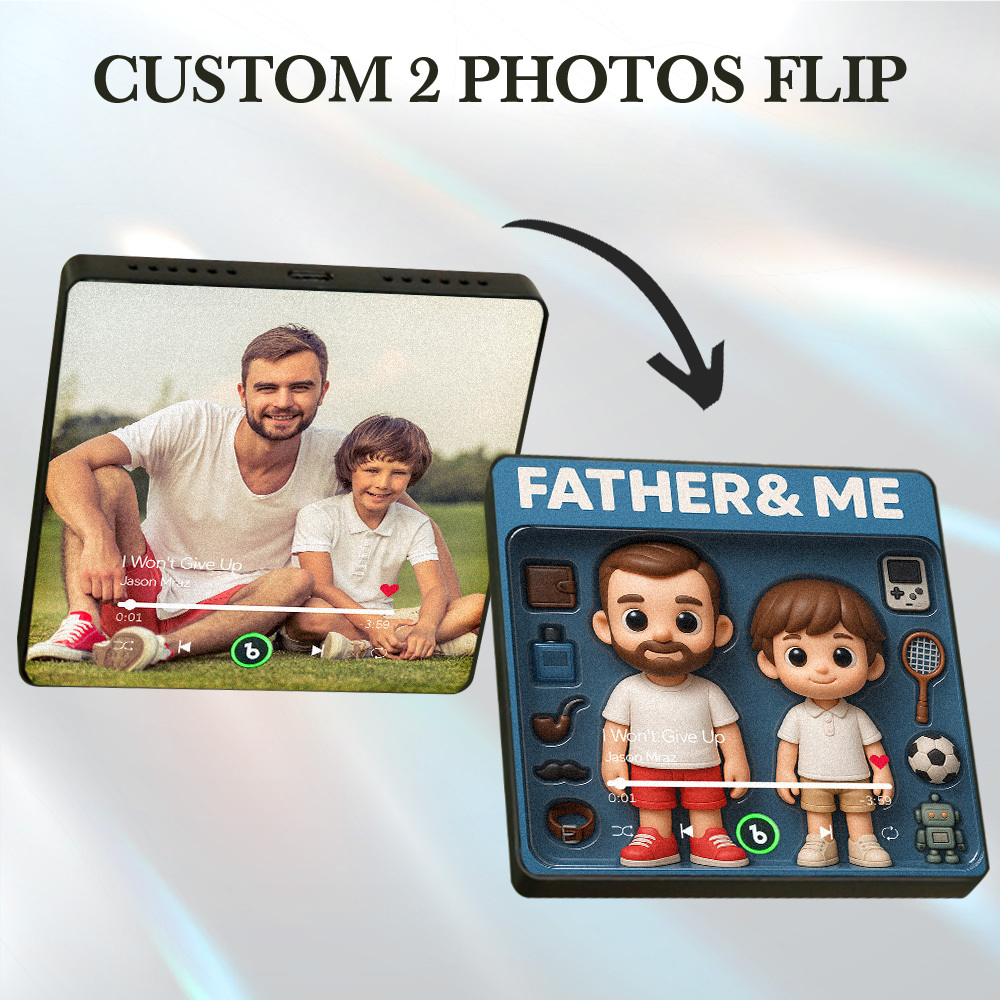Custom Music Fridge Magnet Cartoon Photo Lenticular Gift - GetPhotoSocksUk