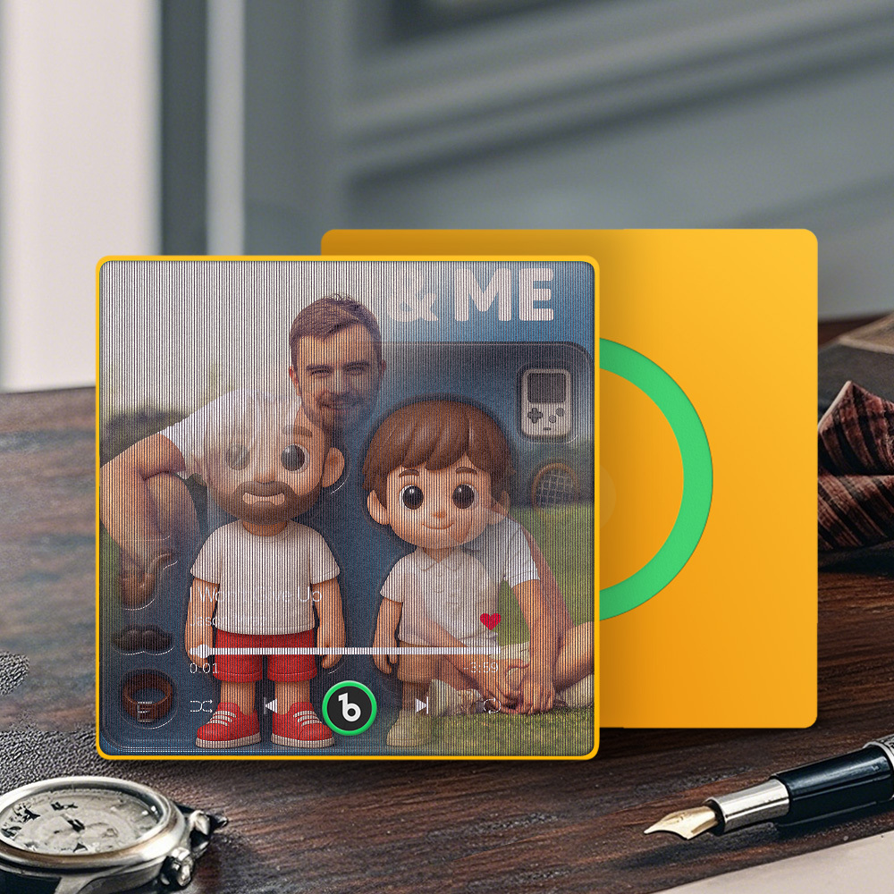 Custom Music Fridge Magnet Cartoon Photo Lenticular Gift - GetPhotoSocksUk