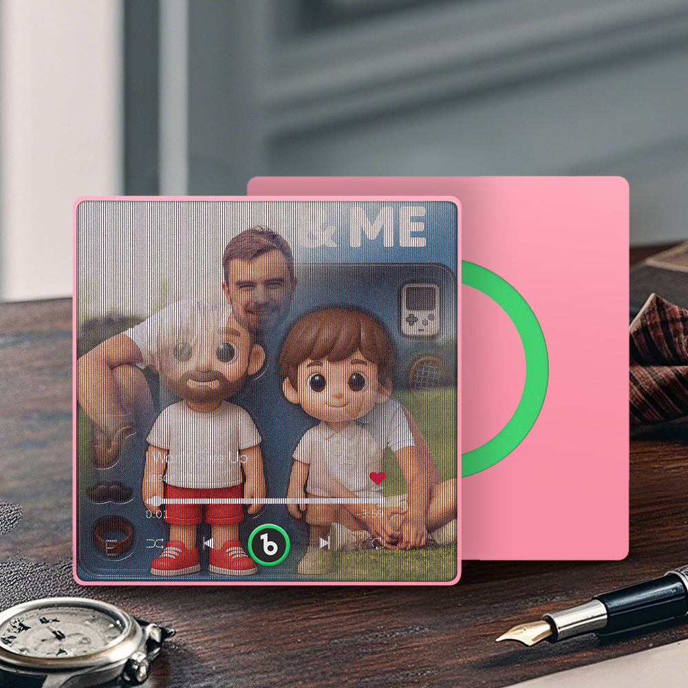 Custom Music Fridge Magnet Cartoon Photo Lenticular Gift - GetPhotoSocksUk