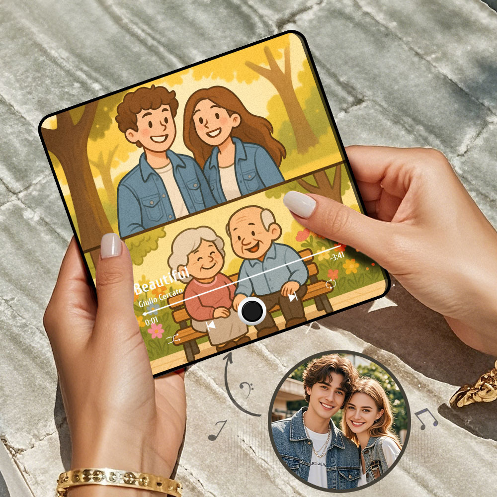 Custom Cartoon Photo Style Fridge Magnet Music Can Be Played Without Cell Phone Music Cartoon Poster Fridge Magnet - GetPhotoSocksUk