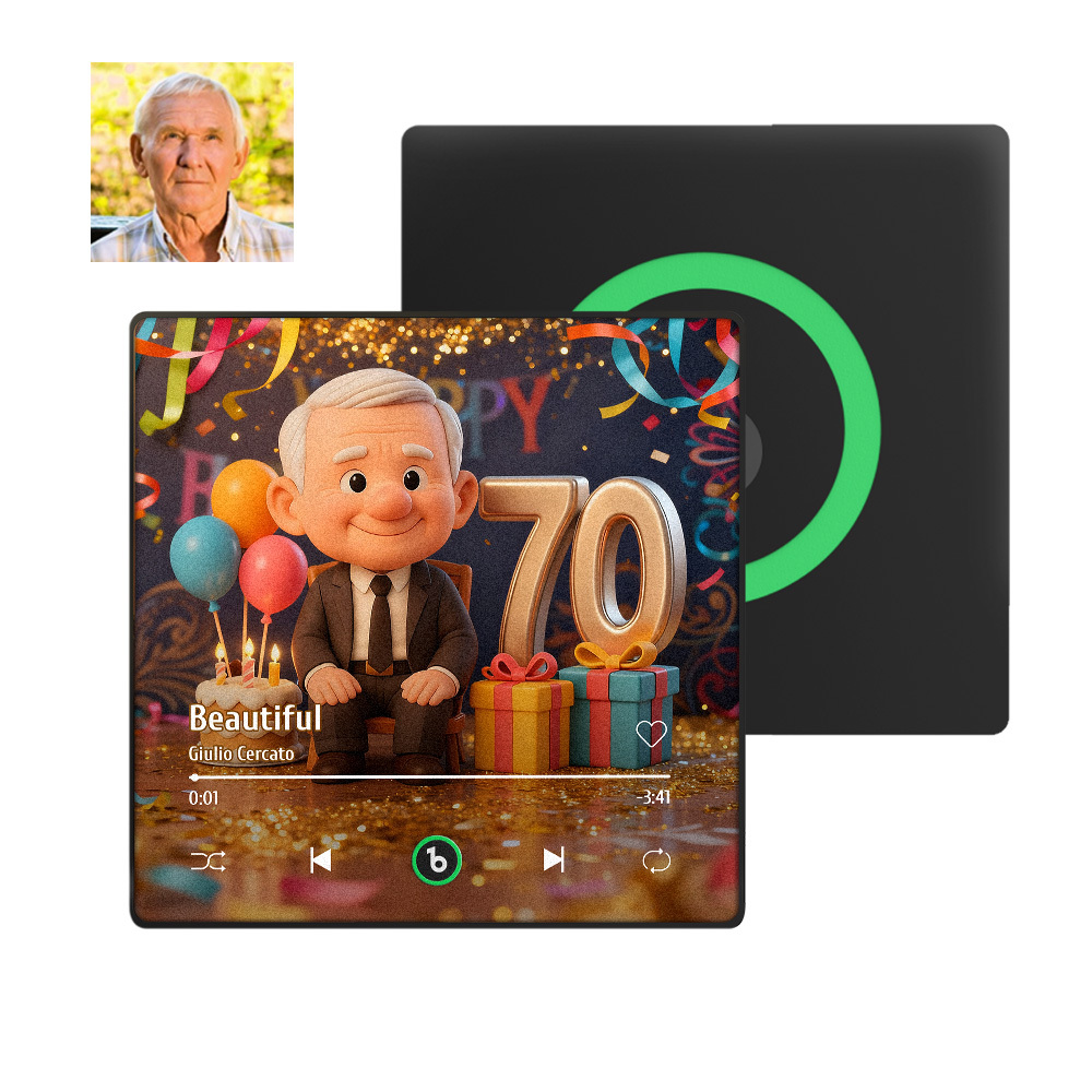 Custom Men`s Birthday Gifts Cartoon Music Fridge Magnet - GetPhotoSocksUk