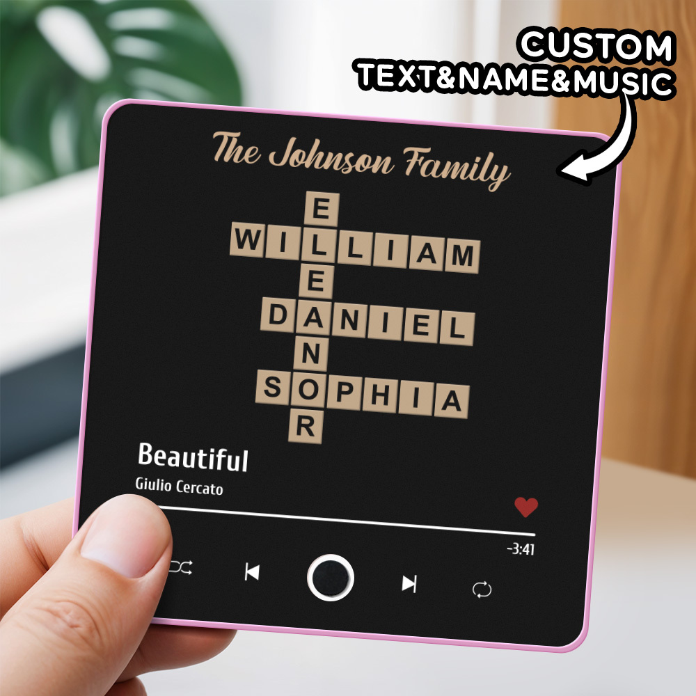 Custom Photo and Name Album Music Fridge Magnet Christmas Gifts Custom Family Spotify Music Fridge Magnet Pro - GetPhotoSocksUk