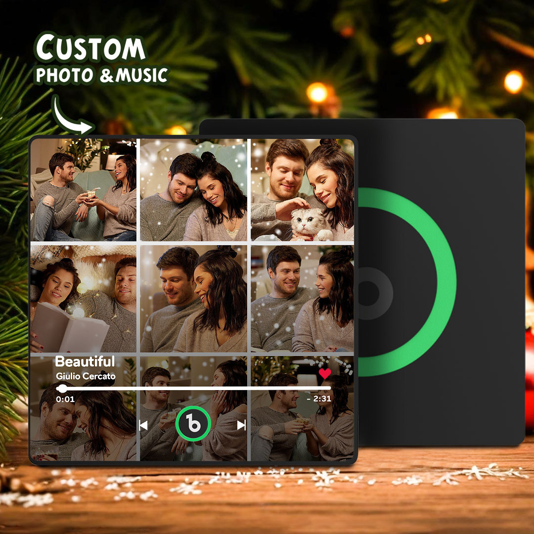 Custom Music Fridge Magnet and Photo with Colorful Frame Music Wall Photo Sticker Music Movement That Can Be Played Gift for Couple