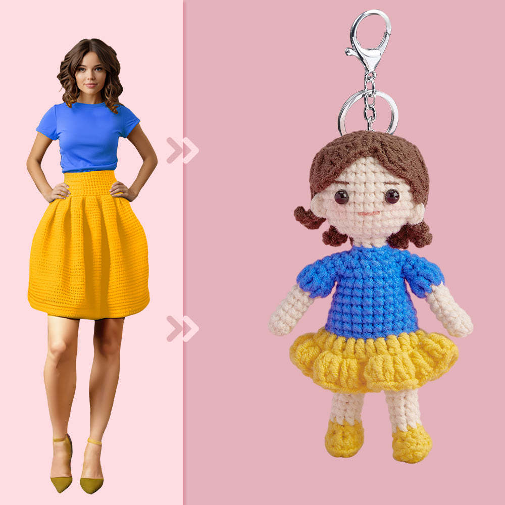 Full Body Customizable 1 Person Custom Crochet Doll Personalized Gifts Handwoven Mini Dolls - Snow White -