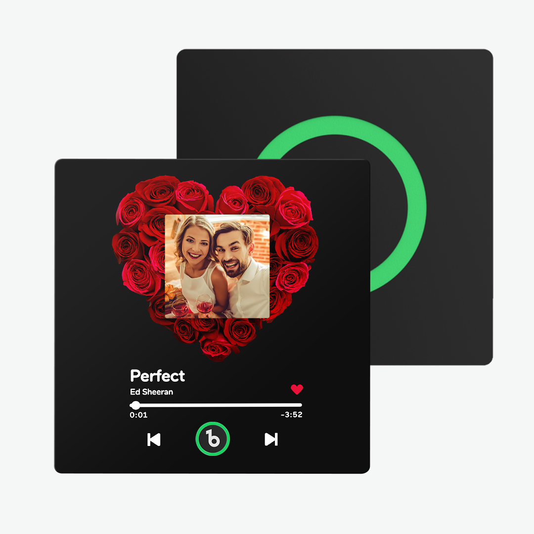 Custom Music Fridge Magnet with Rose and Photo Colorful Album Fridge Magnet Gifts for Her - MyPhotoSocks