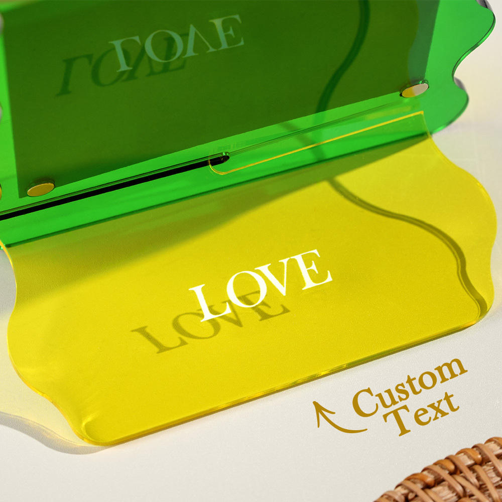 Custom Photos Acrylic Photo Frame Free-Standing Personalize Frames Immortalize Picture - GetPhotoSocksUk