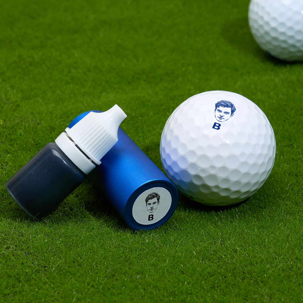 Father's Day Gift Personalized Photo Golf Ball Stamp with Metal Storage Box for Golf Player - GetPhotoSocksUk
