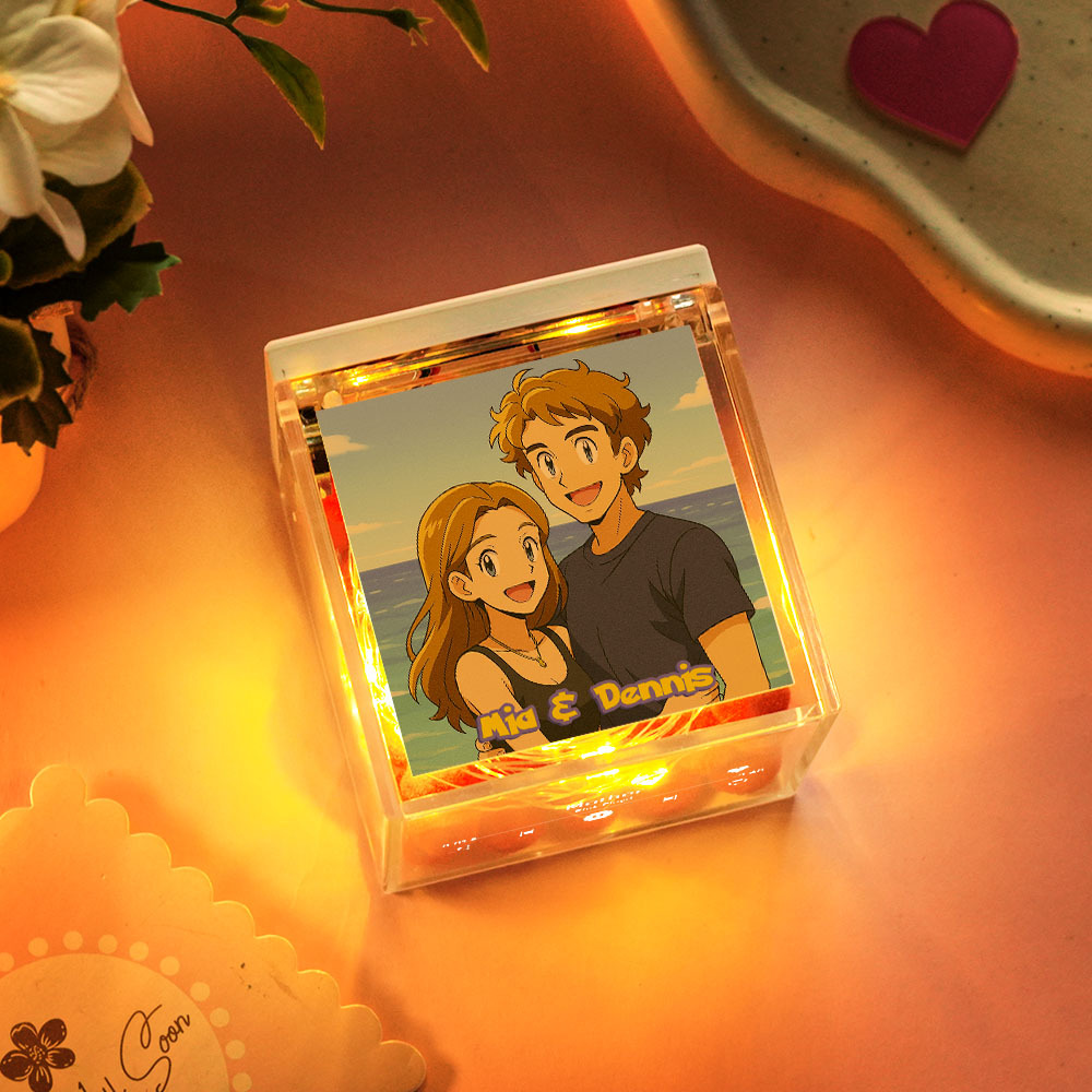 Custom Anime Mini Vinyl Record Player Photo Automatic Music Player Personalized Gifr For Lover - GetPhotoSocksUk