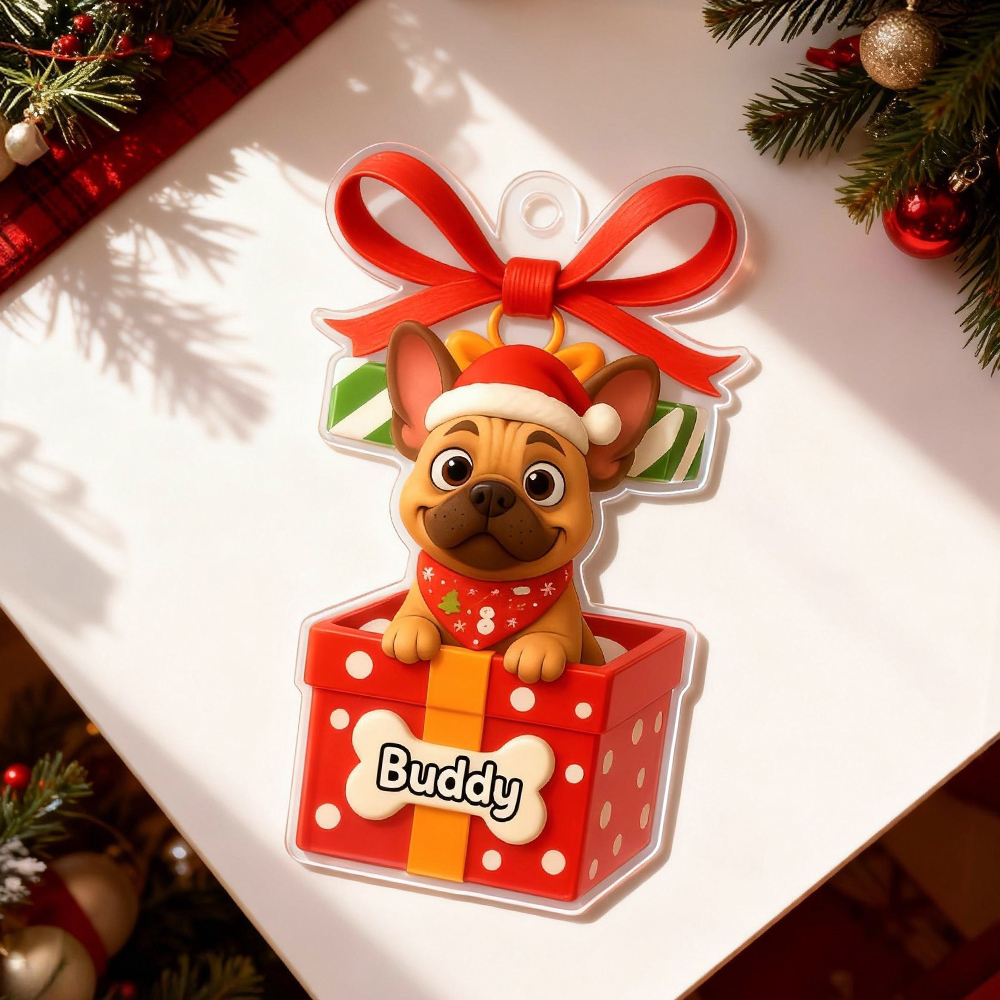 Custom Acrylic Car Hanger Pet Love In Stocking Christmas Gifts for Cute Pets Cats Xmas Lovely Gift In Memory of Your Pets Existence - GetPhotoSocksUk