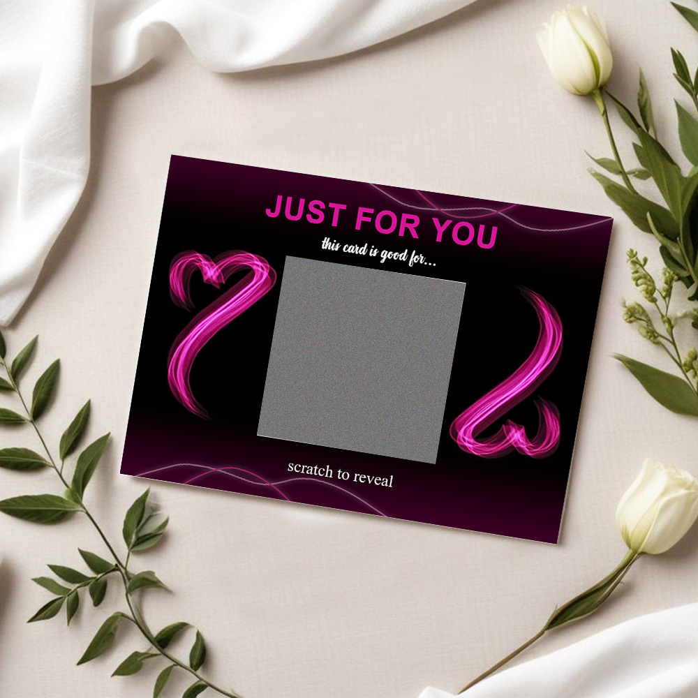 Scratch Valentines Day Card, Love Coupons, Love Note Scratch Off Cards Valentine's Day Anniversary Greeting Card, DIY Valentines, Romantic Gifts for Husband, Wife, Lovers, Kids - GetPhotoSocksUk