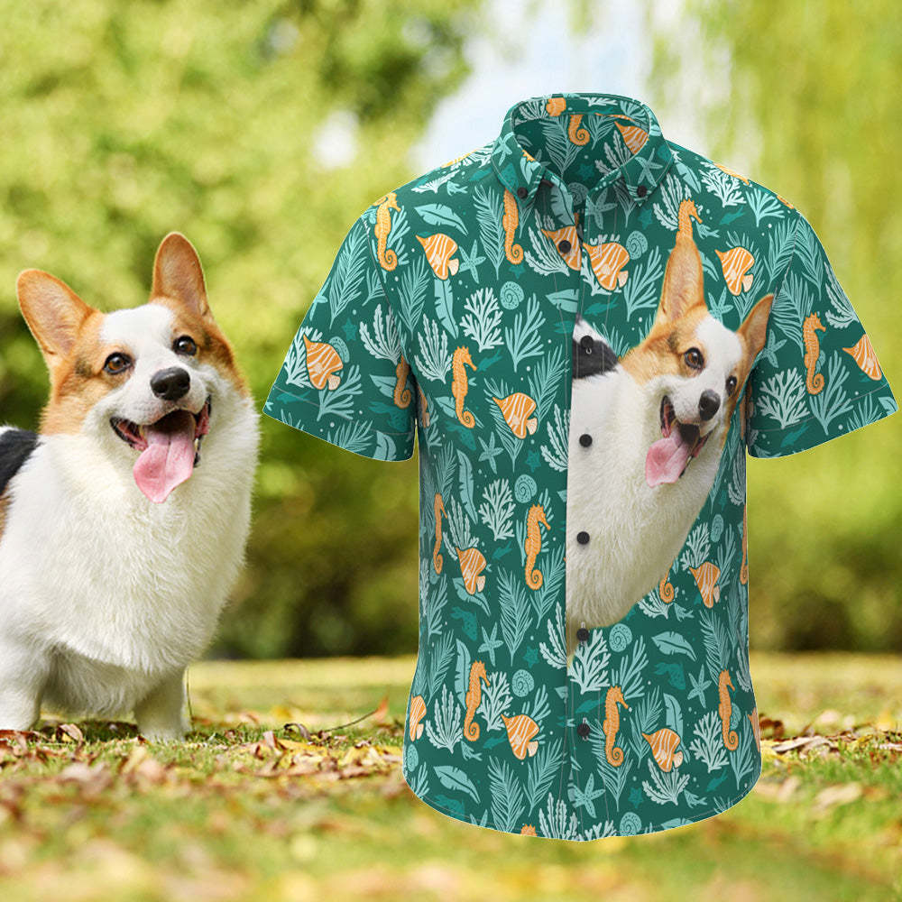 Custom Face Men Hawaiian Shirts Personalized Hawaiian Shirt With Your Pet Photo -