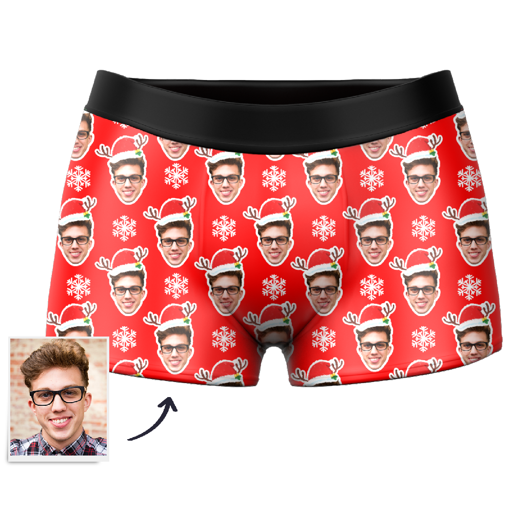 Custom Christmas Santa Boxer Shorts - Santa Socks