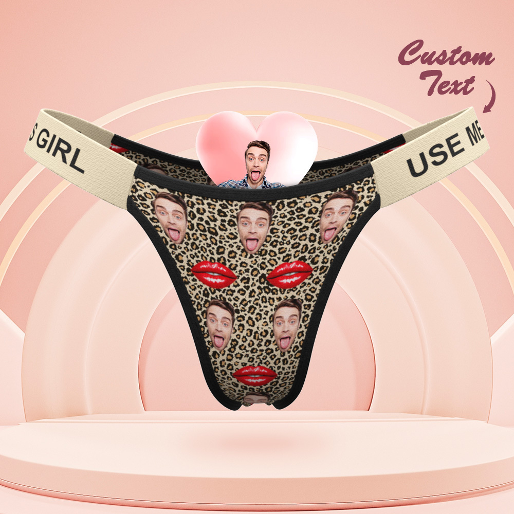 Valentine's Gift Custom Mash Face Panties Makes Me Wet Personalized Waistband Engraved Thong Gift for Her - GetPhotoSocksUk