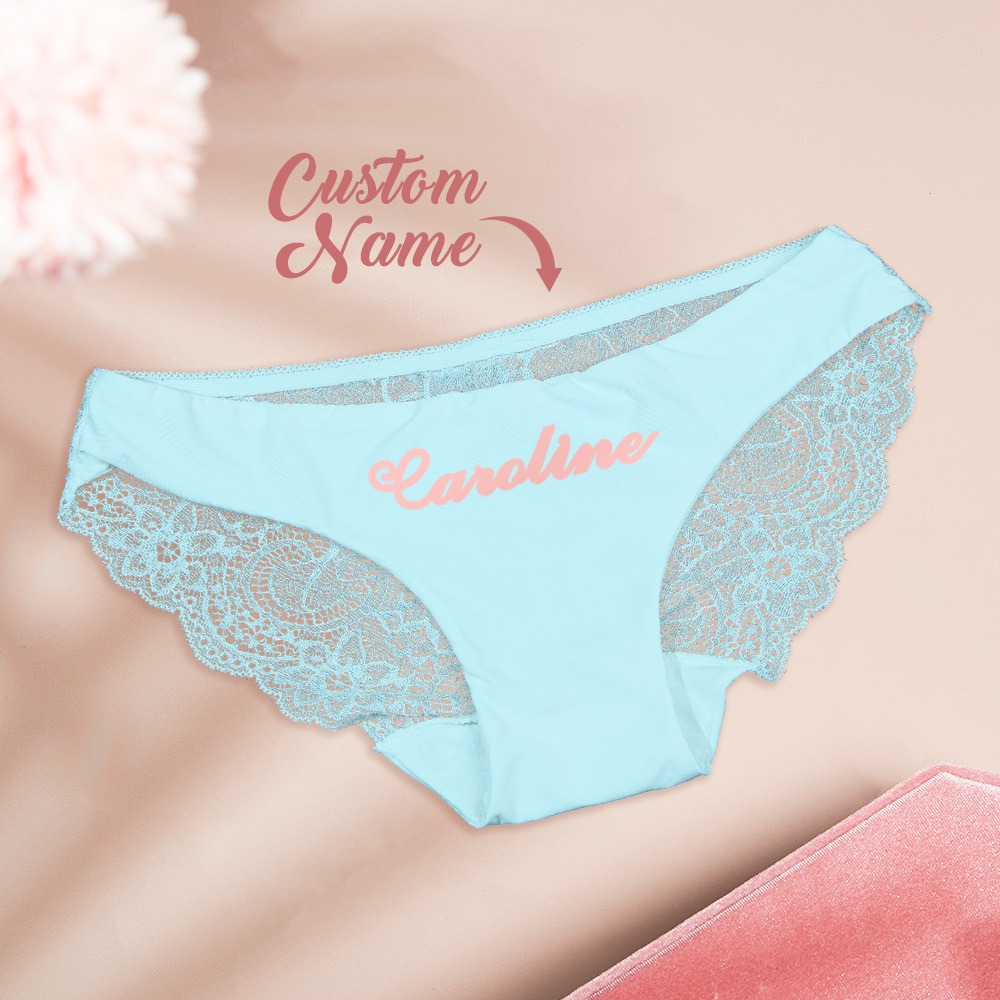 Custom Lace Panties Personalized Name Panties Gift for Christmas Valentine - GetPhotoSocksUk