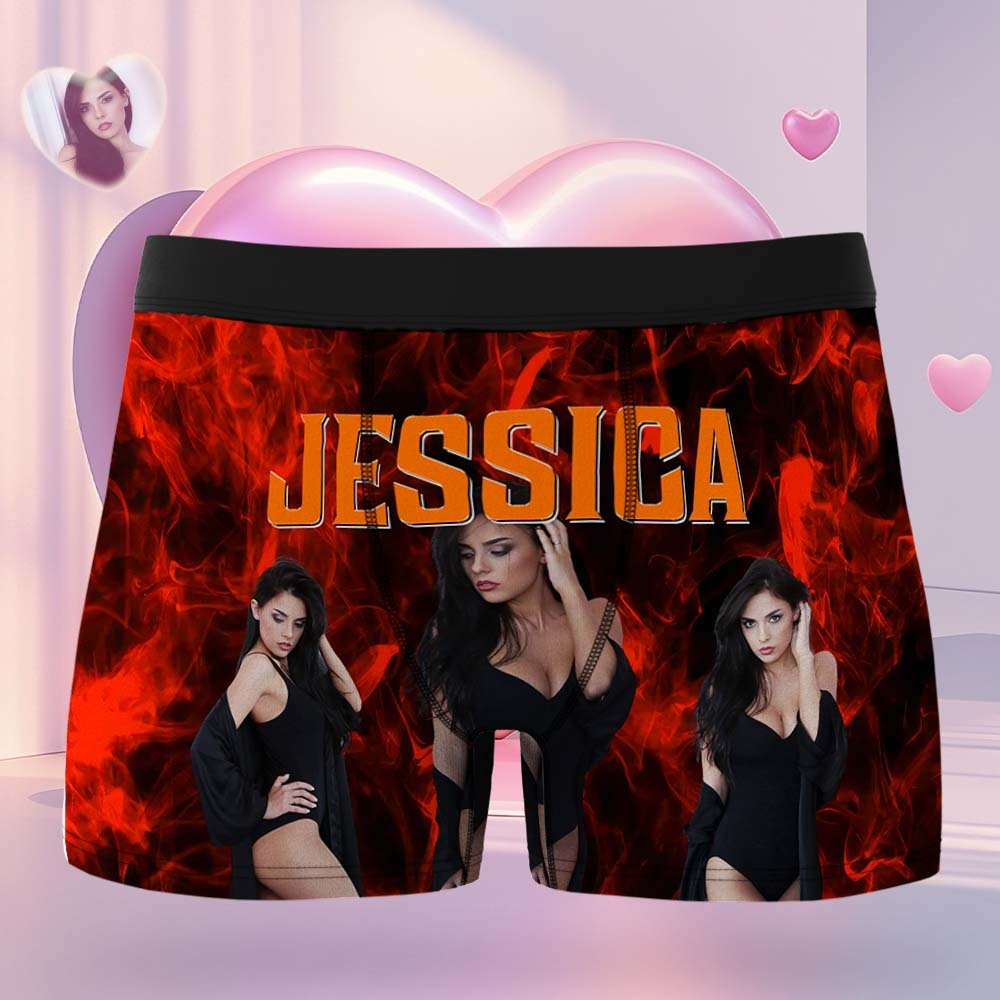 Custom Men's Face Boxer Vintage Face Boxer Briefs with Multiple Backgrounds Optional Personalized Face Boxer Briefs Valentine's Day Underwear - GetPhotoSocksUk