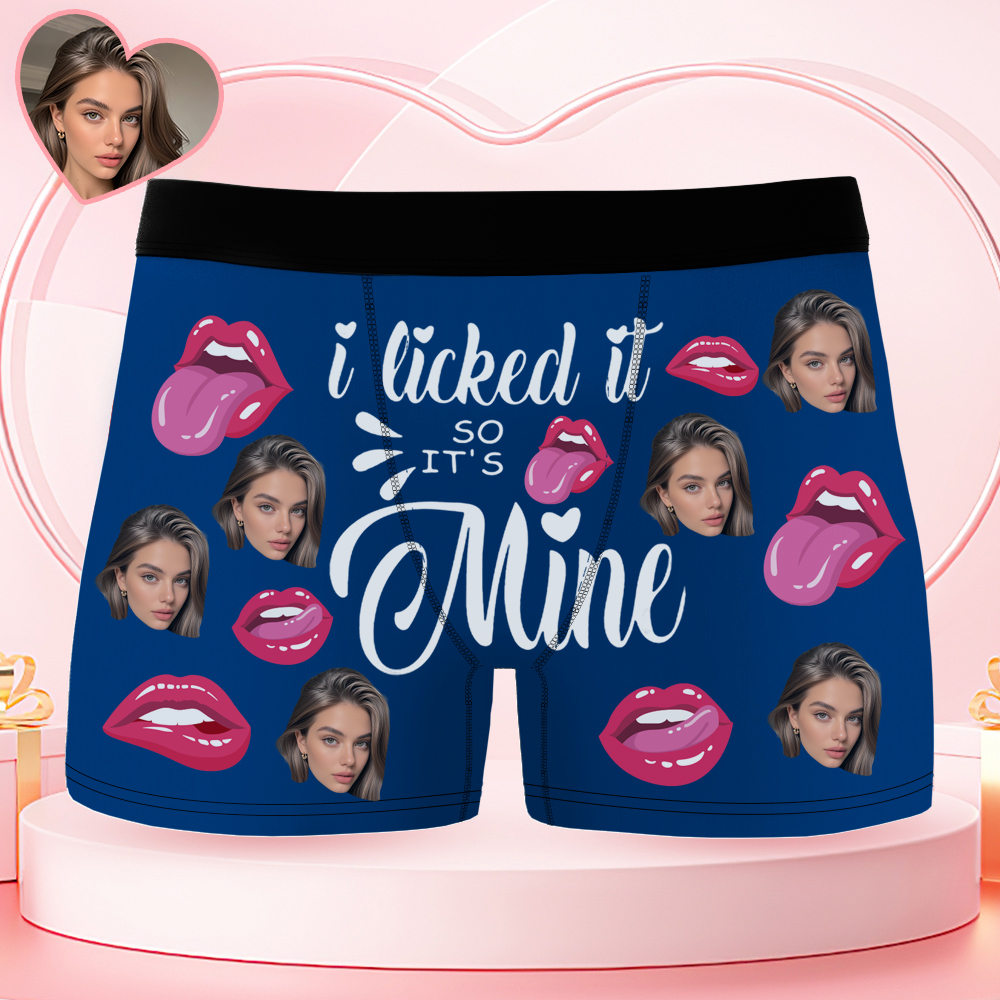 Custom Photo Boxer Briefs, Men's Boxers Underwear Personalized Anniversary Gifts For Husband And Wife Him And Her - GetPhotoSocksUk