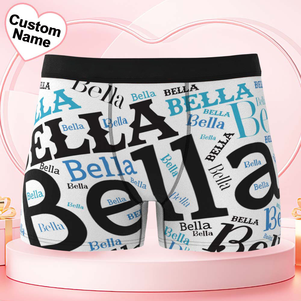 Custom Name Men's Underwear Fashion Style Personalized Men's Boxer Briefs - GetPhotoSocksUk