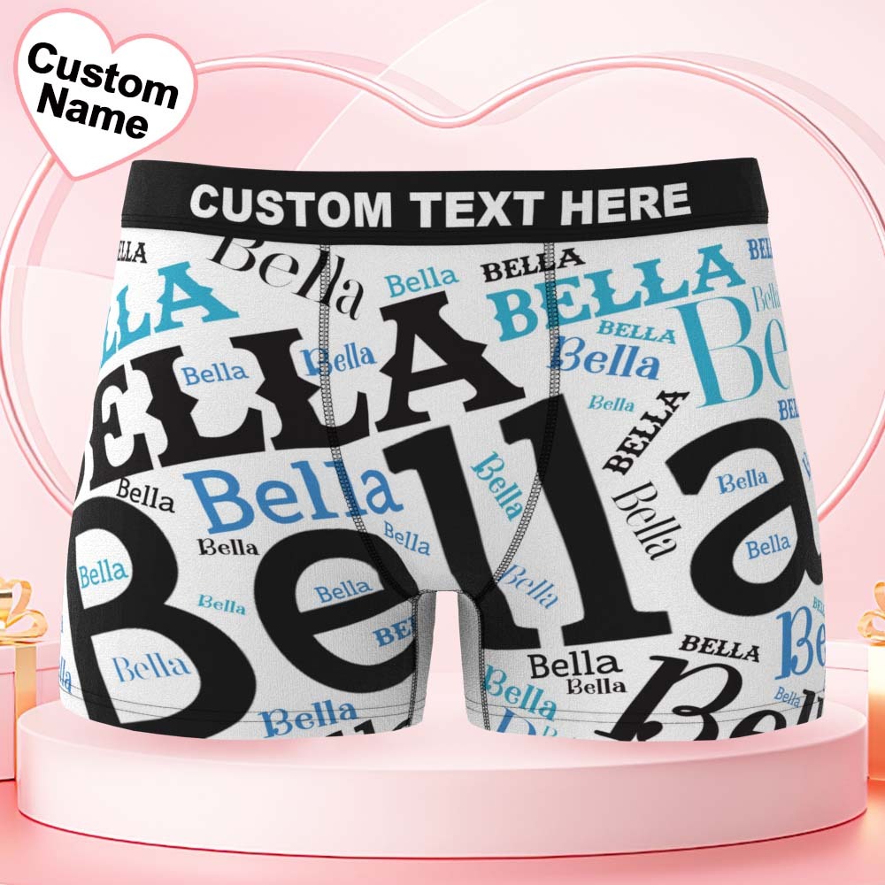 Custom Name Men's Underwear Fashion Style Personalized Men's Boxer Briefs - GetPhotoSocksUk