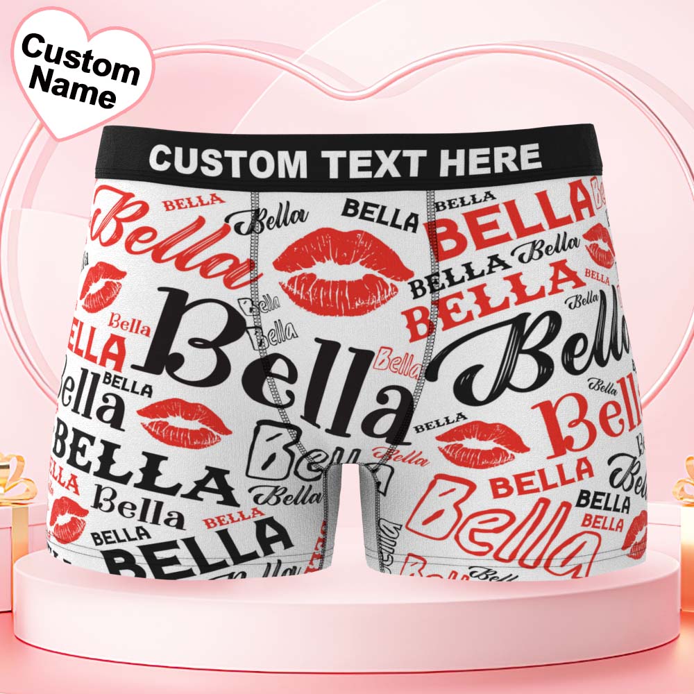 Custom Men's Underwear Personalized Name Men's Boxer Briefs