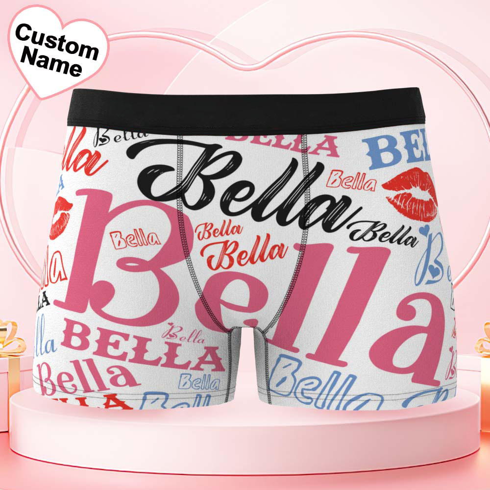 Personalized Men's Underwear Custom Name Men's Boxer Briefs - GetPhotoSocksUk