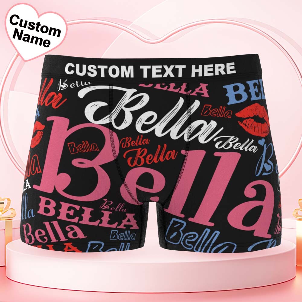 Personalized Men's Underwear Custom Name Men's Boxer Briefs - GetPhotoSocksUk