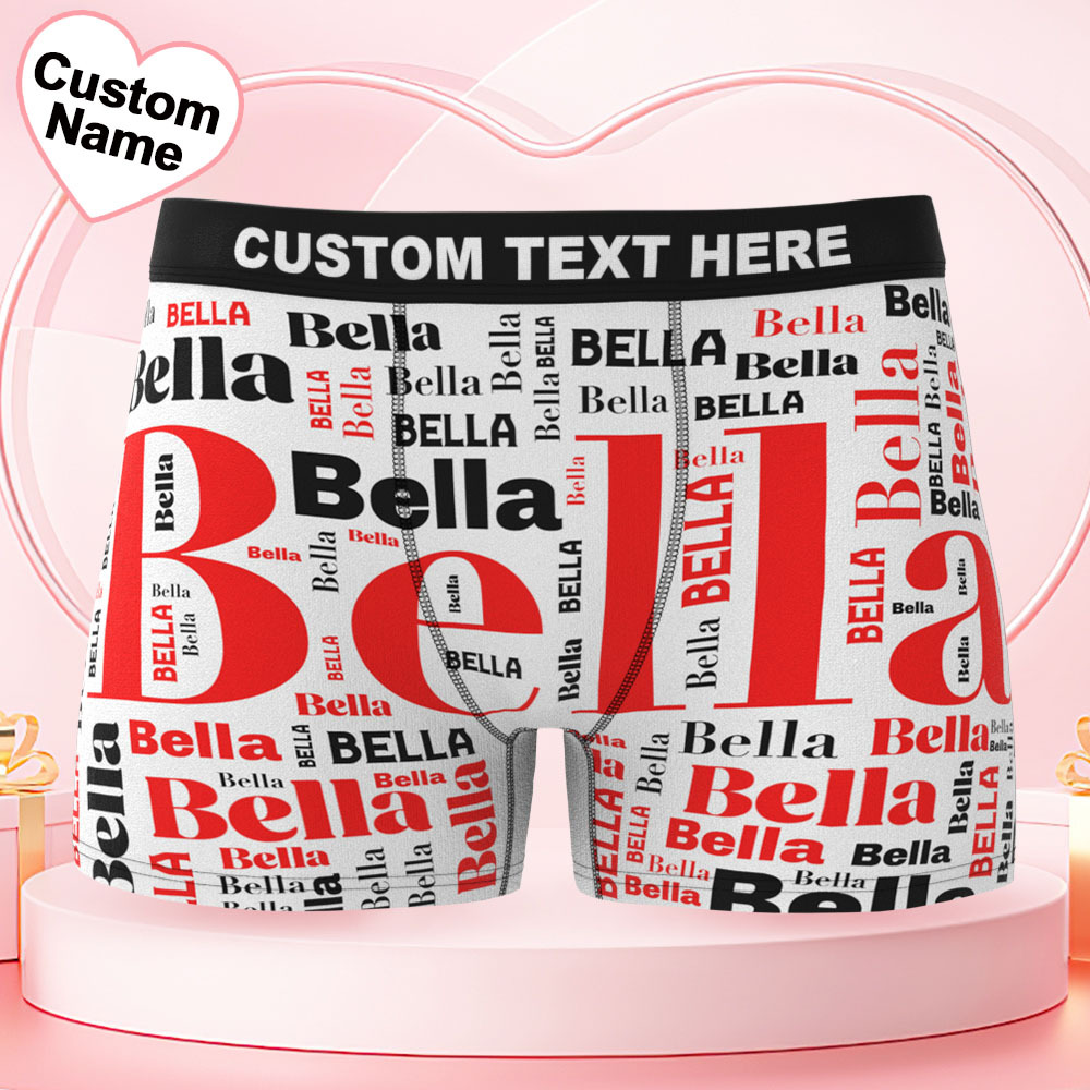 Men's Underwear Custom Name Men's Boxer Briefs Personalized Boxers - GetPhotoSocksUk