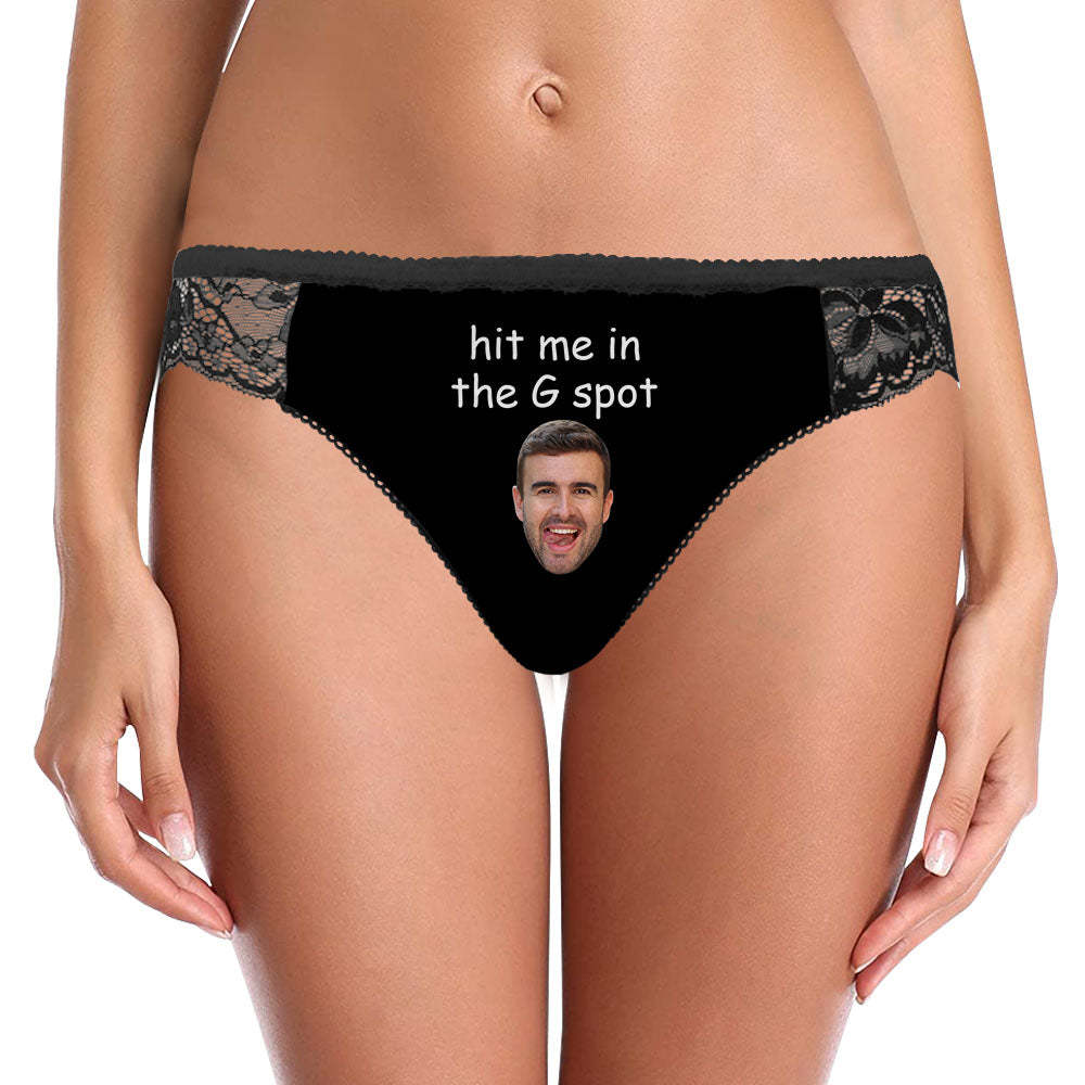 Custom Women Lace Panty Face Sexy Panties Women's Underwear - Hit Me in the G Spot -