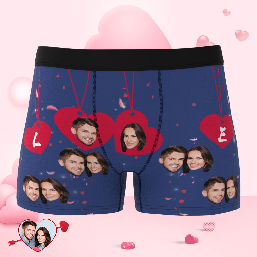Custom Face Love Boxer Personalized Valentine's Day Gifts -