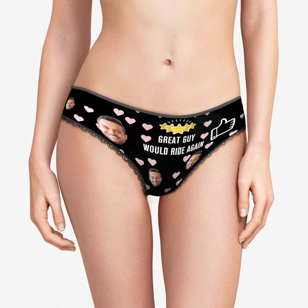 Custom Face Heart Panties Would Ride Again Personalized Valentine's Day Gifts -