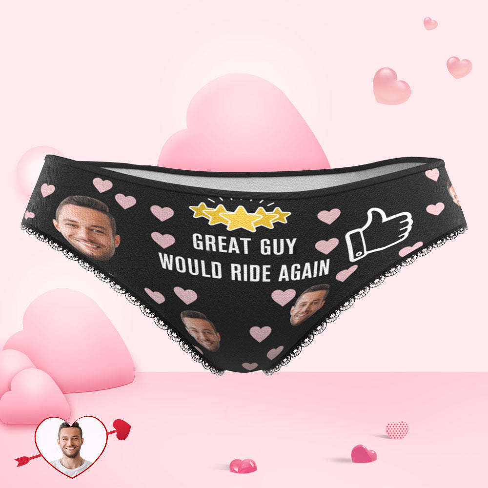 Custom Face Heart Panties Would Ride Again Personalized Valentine's Day Gifts -