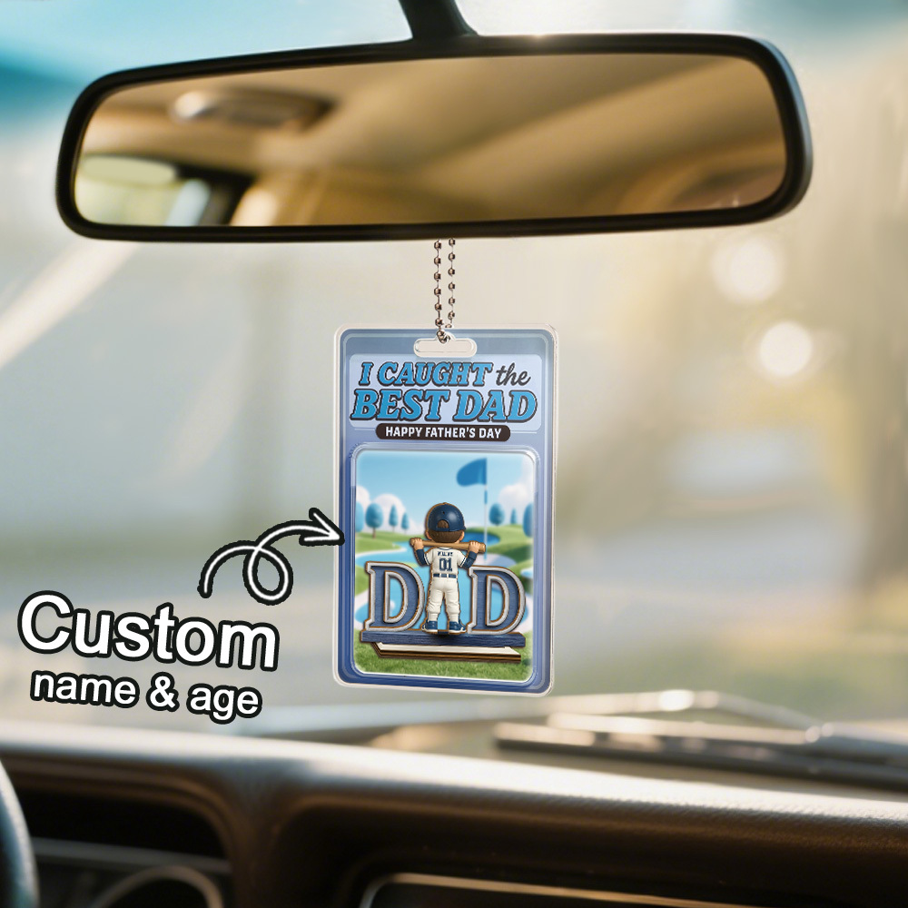 Custom 3D Effect Action Figure Pack Packaging Toy Box Style Art Gift Personalized Acrylic Car Hanger Gift - GetPhotoSocksUk