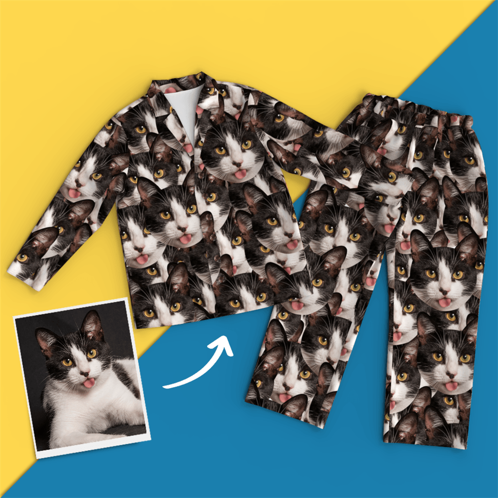 Custom Face Pajamas - Face Mash Dog - CustomPhotoSocks