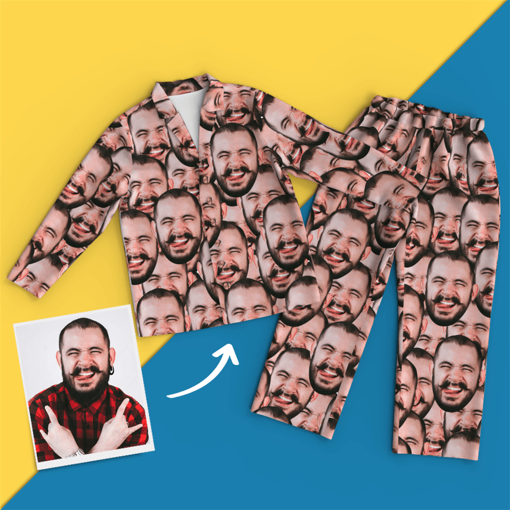 Custom Face Pajamas - Face Mash - MyPhotoSocks