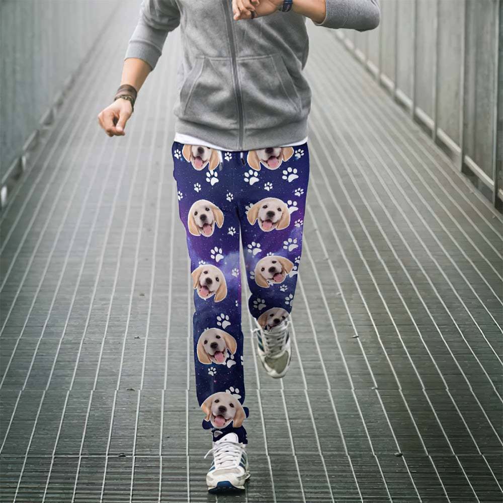 Custom Dog Face Sweatpants Unisex Joggers Universe Style