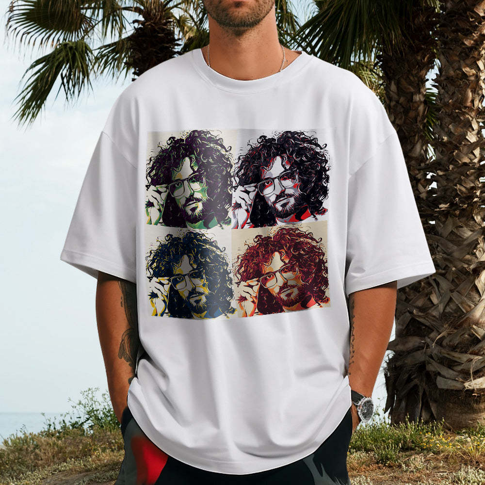 Custom Photo 1990 Vintage T-shirt Personalized Tee - MyFaceSocks