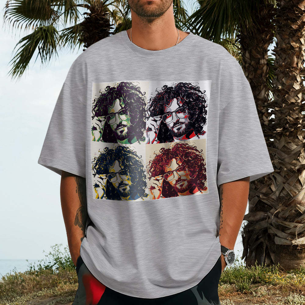 Custom Photo 1990 Vintage T-shirt Personalized Tee - MyFaceSocks