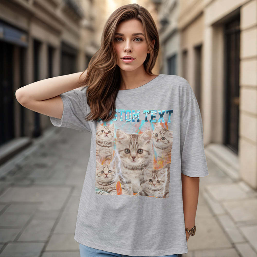 Custom Text and Photo Vintage Tee Custom Bootleg T-Shirts for Men and Women - MyFaceSocks
