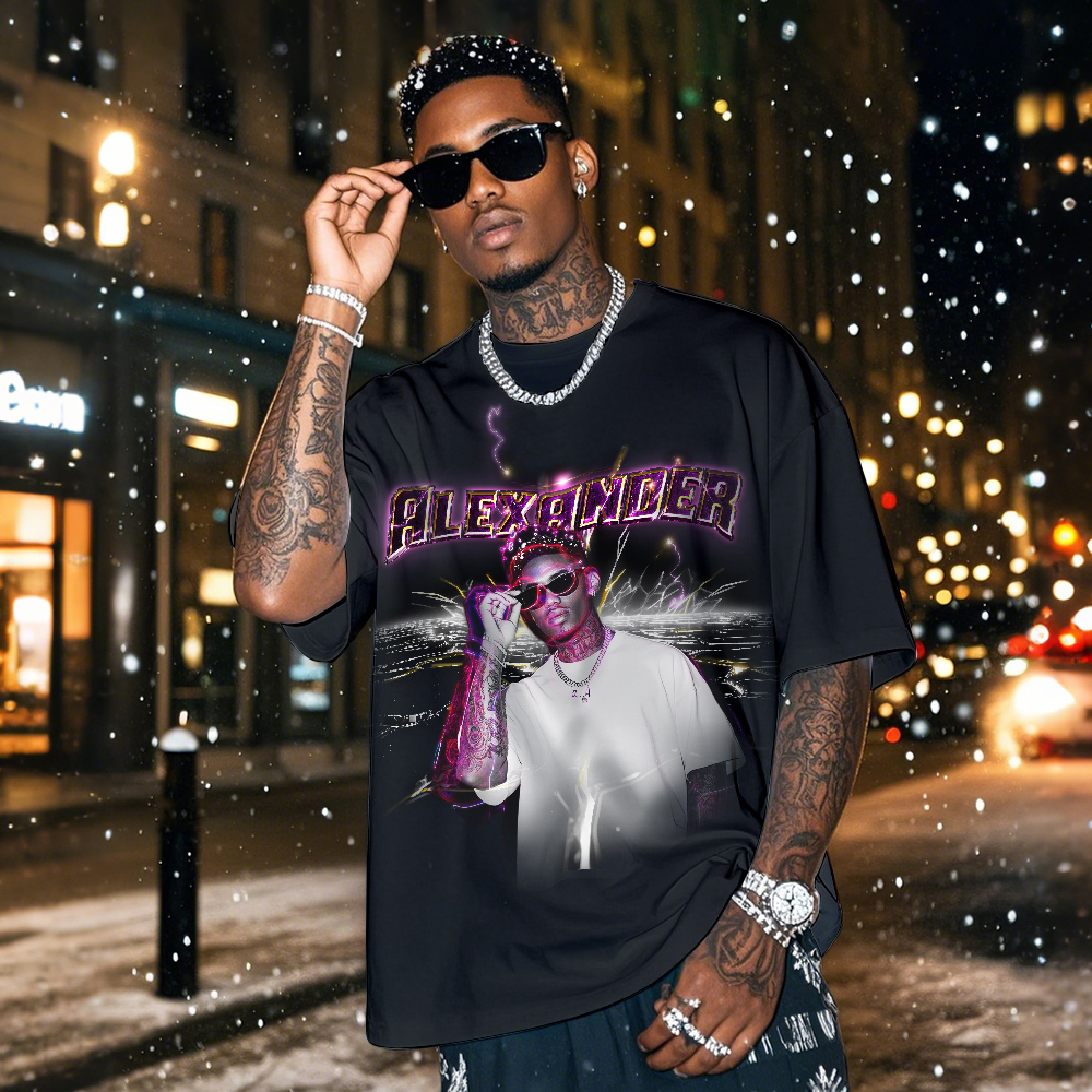 Custom Vintage Photo Tee Personalized Retro Fashion T-Shirts for Christmas Gifts - GetPhotoSocksUk