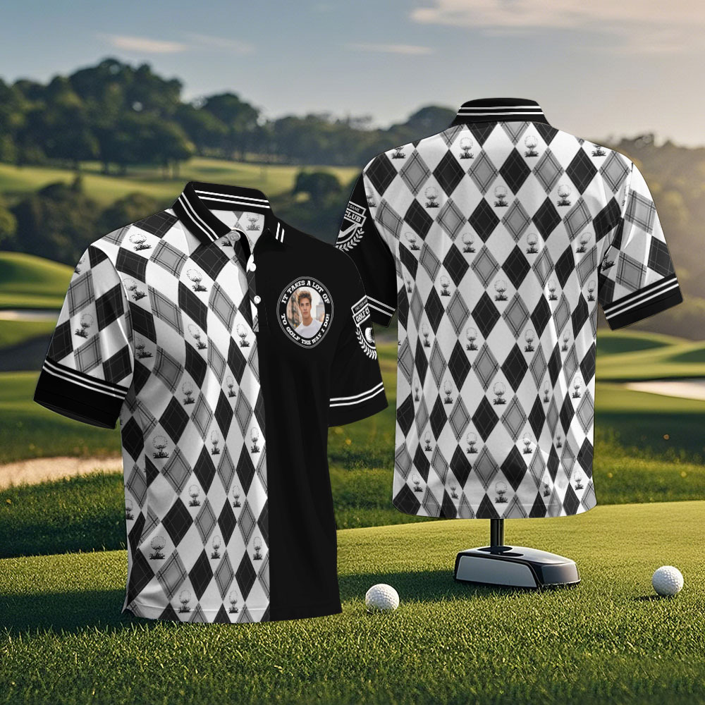 Custom Logo Golf Polo Hawaii Palm Trees Performance Polo Shirt Gift - GetPhotoSocksUk