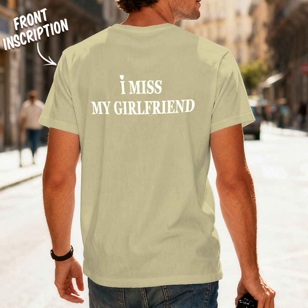 Custom Vintage Bootleg Shirt Cotton Name Personalized Shirt Custom T Shirts 90's Tee I Love My Girlfriend - GetPhotoSocksUk