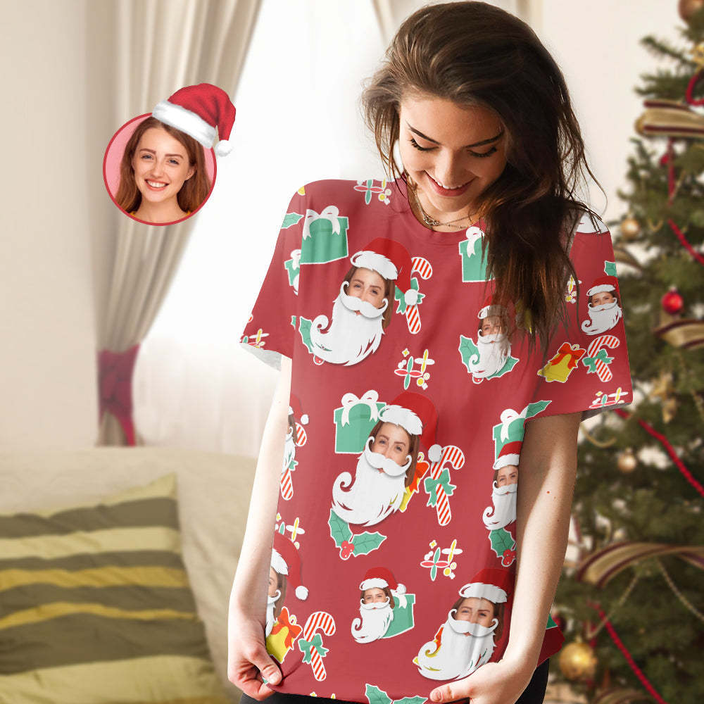 Custom Face T-shirt Christmas Bell Personalized Christmas Gifts -