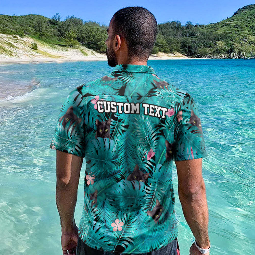 Custom Hawaiian Shirts Black Cat Online Preview Personalized Aloha Beach Shirt For Men -