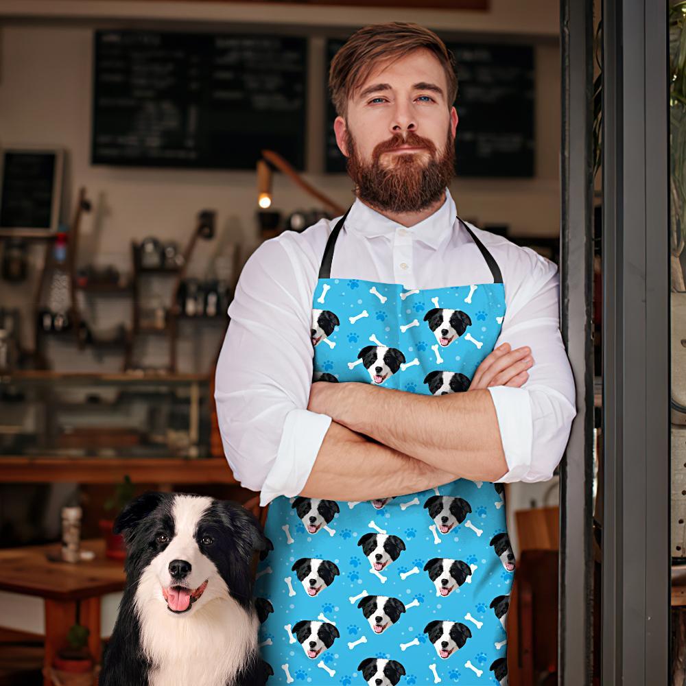 Custom Apron Dog Photo Personalised Kitchen Apron