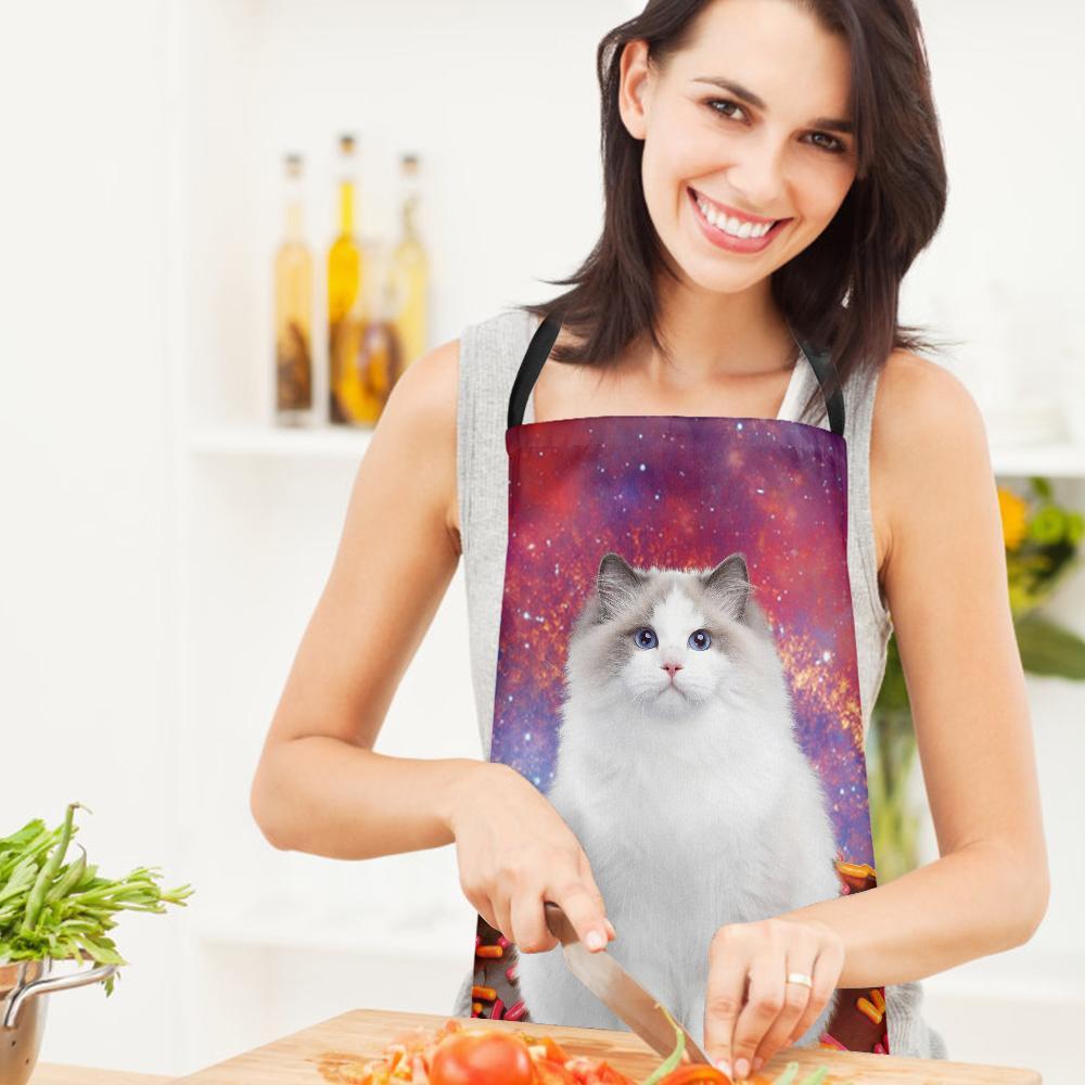 Custom Face Kitchen Apron Donuts Food Delicious Apron Theme Cooking Chef Kitchen Accessories Party Supplies