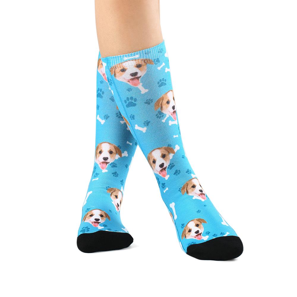 Custom Dog Face Photo Socks