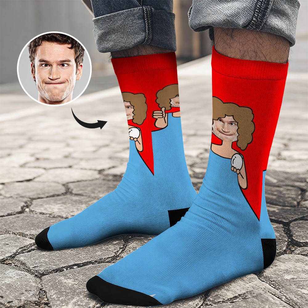 Christmas Gifts Custom Funny Face Socks Personalized Funny Custom Design Best Gift Idea for Xmas - GetPhotoSocksUk