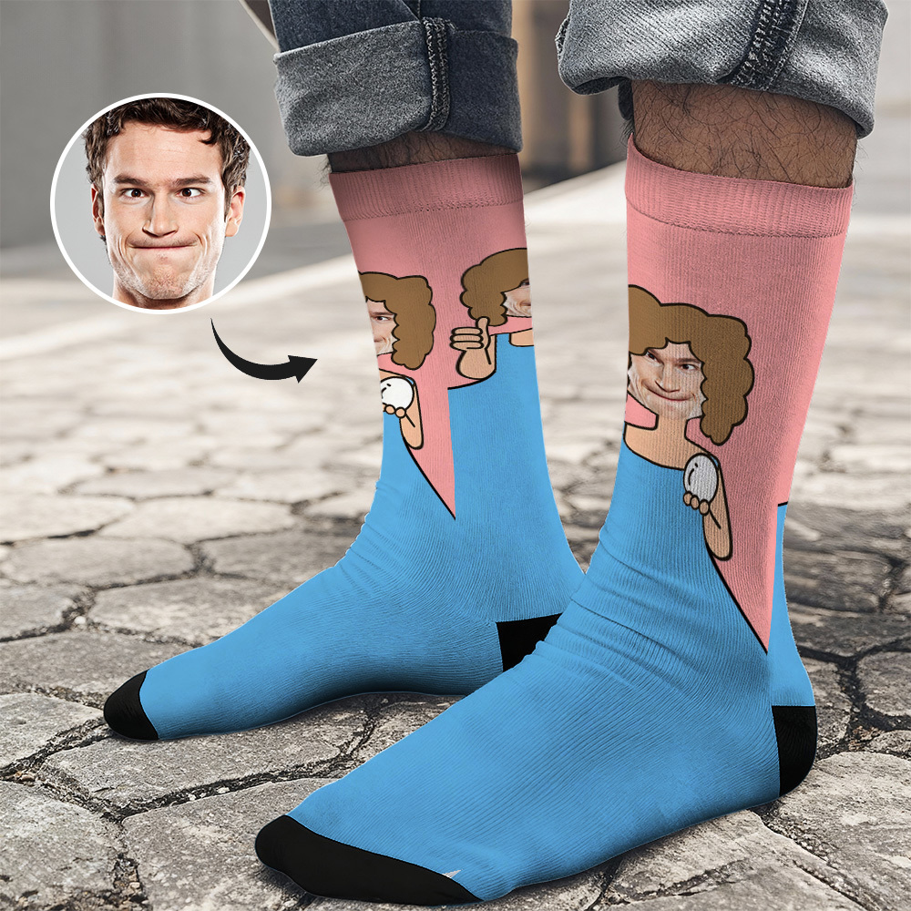 Christmas Gifts Custom Funny Face Socks Personalized Funny Custom Design Best Gift Idea for Xmas - GetPhotoSocksUk