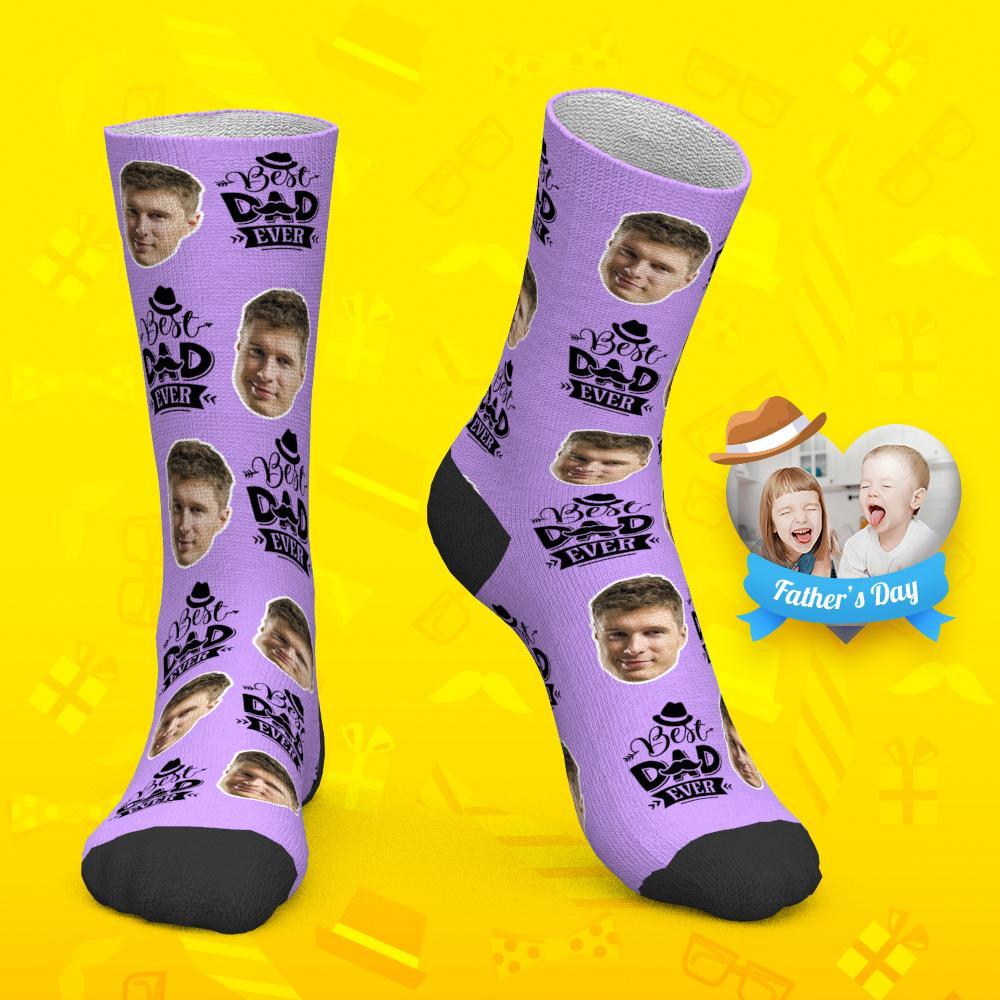 Father's Day Gift - Custom Socks Face Socks Best Dad Ever Unique Gifts For Dad